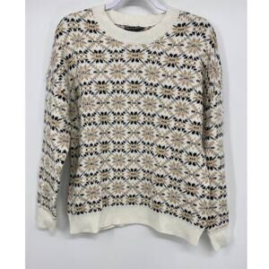 Chelsea & Theodore Womens Wool Patterned Long Sleeve Sweater NEW Size Large